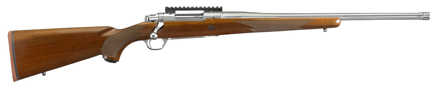 Ruger Hawkeye Hunter Bolt Action Rifle 57107, 308 Win, 20", Walnut Stock, Satin Stainless Finish, 4 Rds