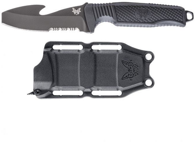 Benchmade H2O Fixed Blade Dive Knife w/Combo Edge Opposing Bevel Blade (112SBK-BLK)