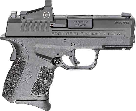 Springfield XDS Mod 2 OSP Compact Pistol XDSG93345BCT, 45 ACP, 3.3 in, Black Polymer Grip, Black Finish, 6 Rd, Crimson Trace Red Dot