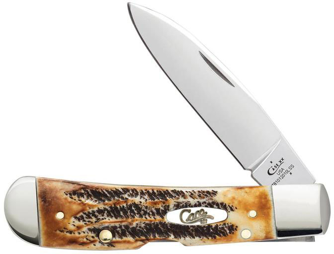 Case 6.5 BoneStag Folding Tribal Lock Pocket Knife (65312)