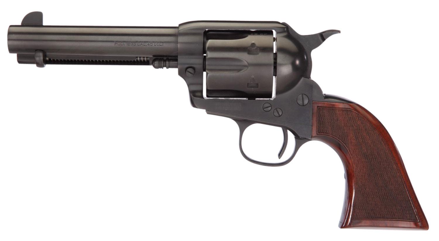 Taylors Runnin Iron Black Rock Revolver 550885DE, 45 Colt (LC), 4.75", Black Nitride Finish, 6rd