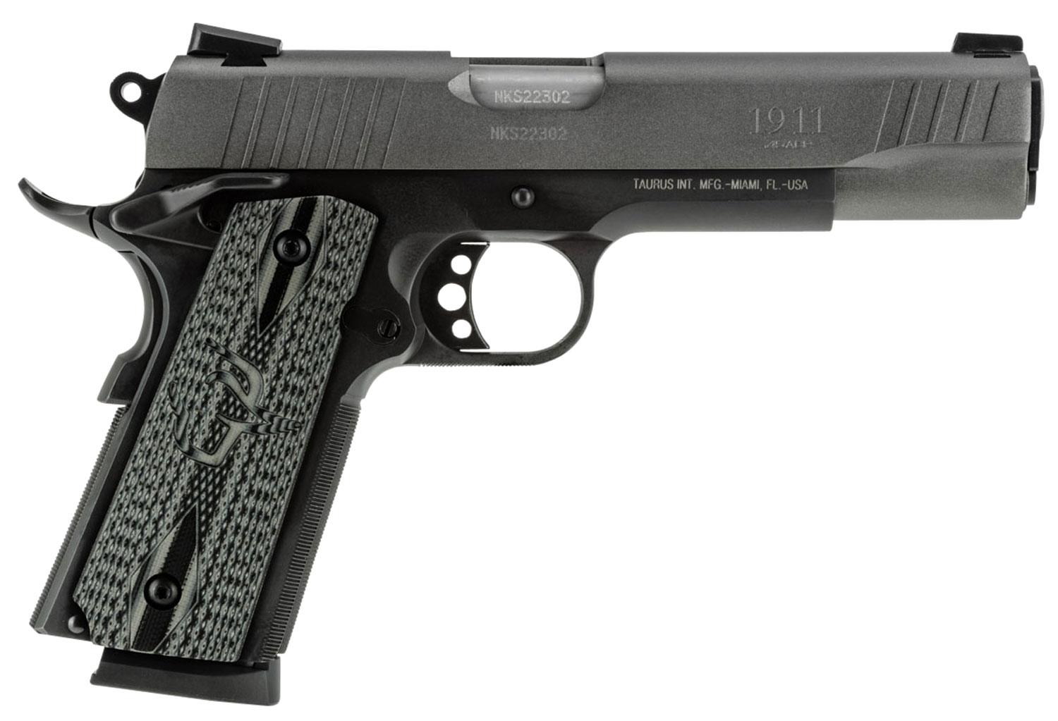 Taurus 1911 SAO Pistol 1191101GVZ, 45 ACP, 5", Gray VZ Operator II Grips, Tungsten Gray Slide, 8 Rds