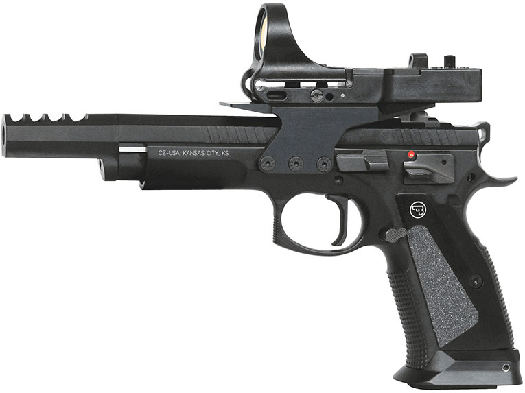 CZ 75 Czechmate Semi-Auto Luger 91174, 9mm, 5.23", Black Aluminum Grip, Black Finish, 26 Rd