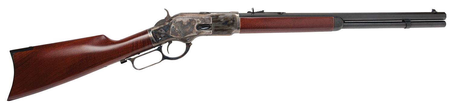 Cimarron 1873 Short Rifle Lever Action Rifle CA281, 45 Colt (LC), 20" Octagon, Straight Walnut Stock, 10 Rds