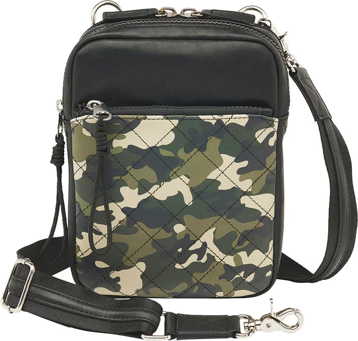Gun Tote'n Mamas Crossbody Hipster (GTM-06CAMO), Fits Small Pistols & Revolvers, Camo Pattern Dyed