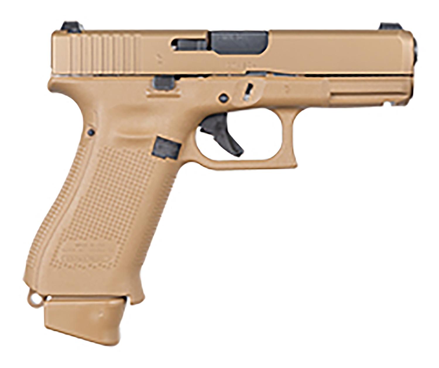 Glock G19X Compact Crossover Pistol G19X17US, 9mm, 4.02", Modular Backstrap, Bronze Nitron Finish, 17 Rds