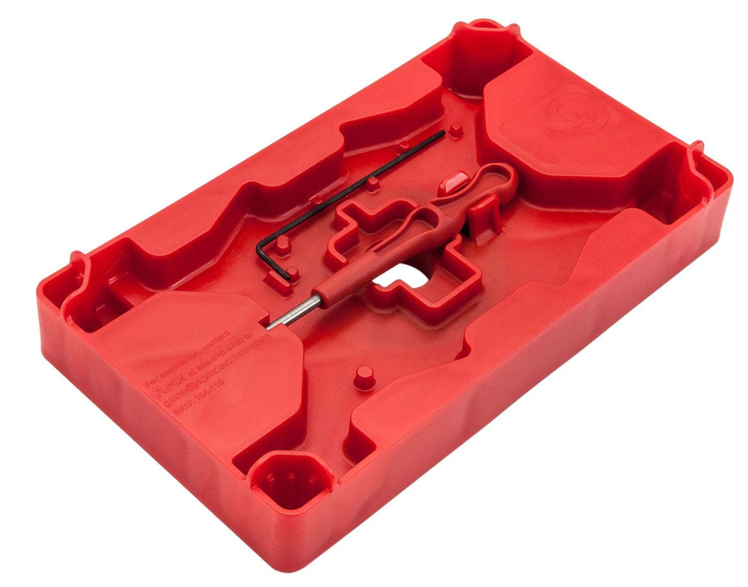 Apex Tactical Armorer's Tray for Pistols, Allen Wrench, Roll Pin Punch, Red Polymer (104110)