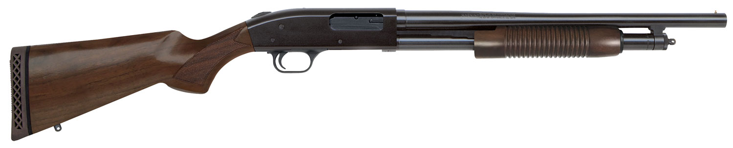 Mossberg 500 Retrograde Shotgun 50429, 12 Gauge, 18.50", 3" Chmbr, Fixed Stock, Steel Finish