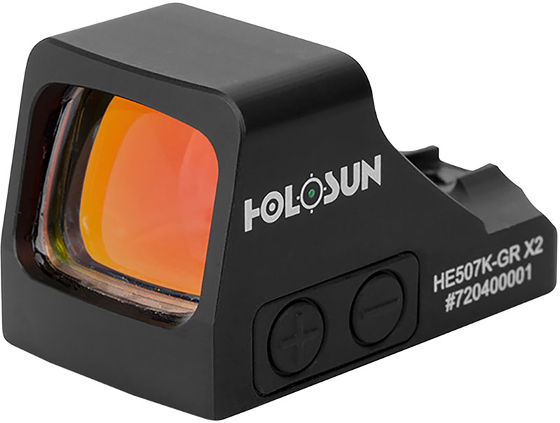 Holosun HE507K X2 Green Dot Scope HE507K-GR-X2, 2x, Black, 2 MOA/32 MOA Green Dot & Circle Reticle