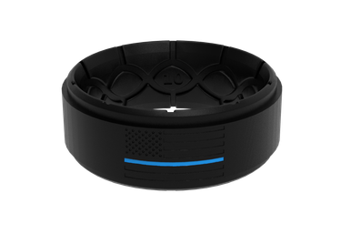 Groove Life Zeus Step American Hero Ring w/ Anti-stretch™ Technology -Blue Line Midnight Black