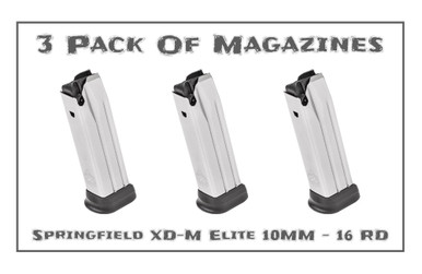 Springfield Armory XD-M Elite 10mm Auto 16-Round Factory Magazine 3-Pack - XDME5116-3PK