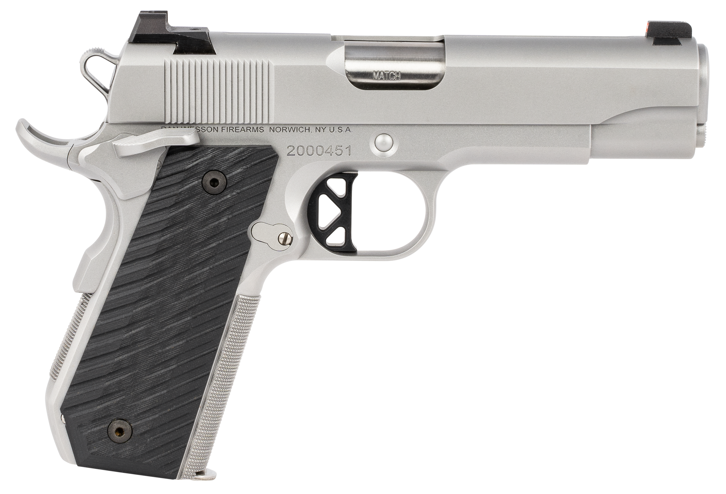 Dan Wesson V-Bob Pistol 01827, 45 ACP, 4.25", Beavertail Frame, Black G10 Grips, Stainless Steel Finish, 8 Rds