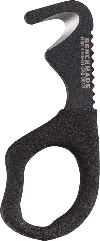 Benchmade 7 HOOK Safety Cutter (7 BLKW), 440C Steel, Hook Blade, Black Finish, 4.30" Overall Length