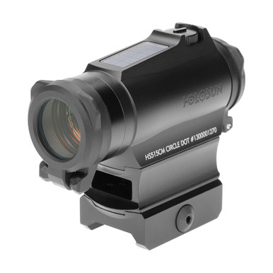Holosun HS515CM Micro Solar Red Dot Sight - 2MOA Dot with 65MOA Circle or 2 MOA Dot, QR Mount ARD Flip Caps, Black Finish
