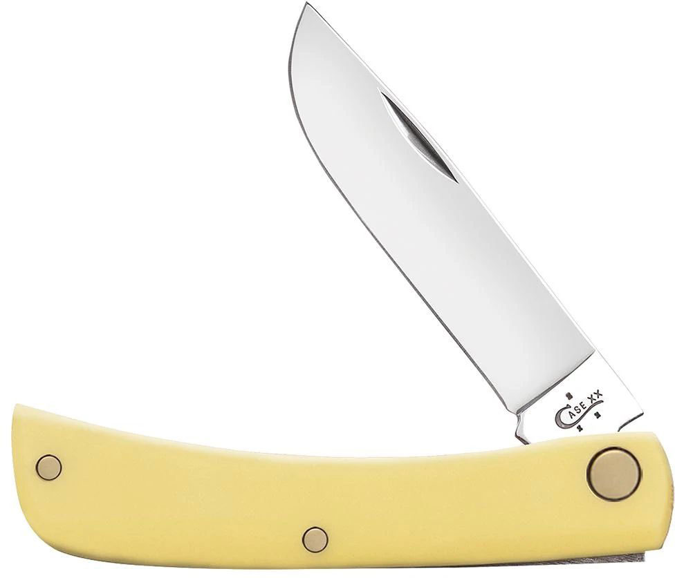 Case Yellow Synthetic Chrome Vanadium Sod Buster Jr Pocket Knife (00032)