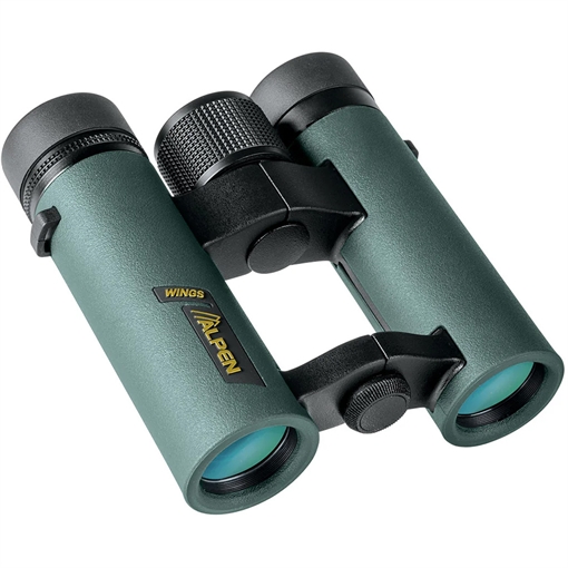 Alpen Optics Alpen Wings Binoculars 10X26 Wide Angle, Open Bridge, BAK4 Glass, Green 545