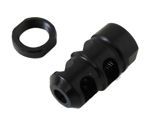 Kel-Tec PLR-22 Muzzle Brake Kit 22 LR 1/2x28 Black Steel - Fits PLR-16