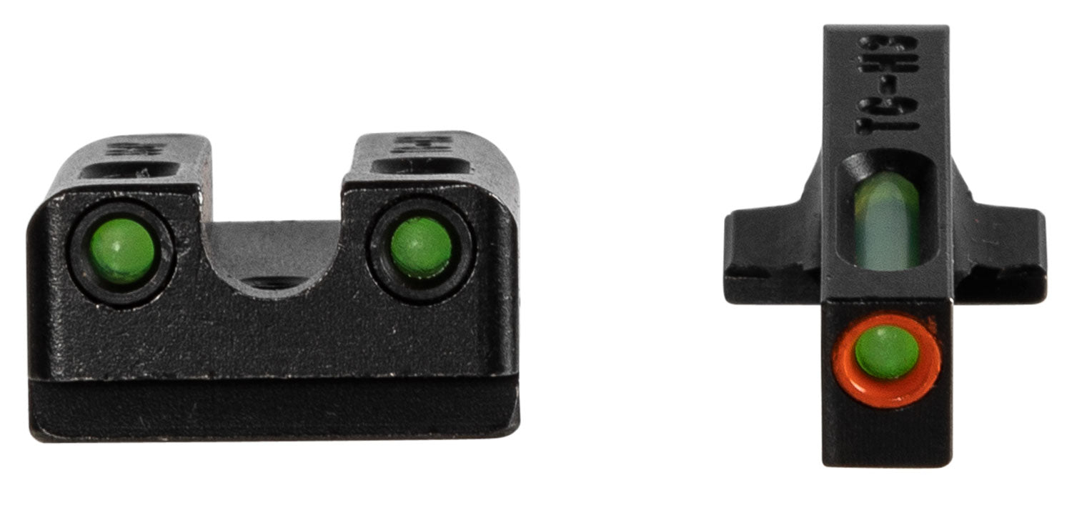 TruGlo TFX Pro Sig P365 Green Tritium Fiber Optic Orange Outline Sight Set - Black Nitride