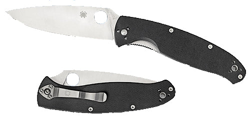 Spyderco C142GP Resilience 4.20" Drop Point Plain Edge 8Cr13MoV Black G10 Folding Knife