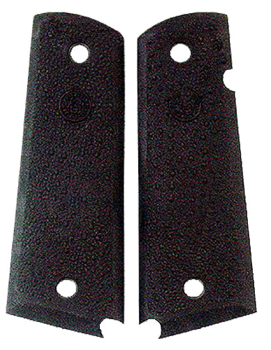 Hogue OverMolded 1911 Government Grip Panels Cobblestone Black Rubber w/Palm Swells