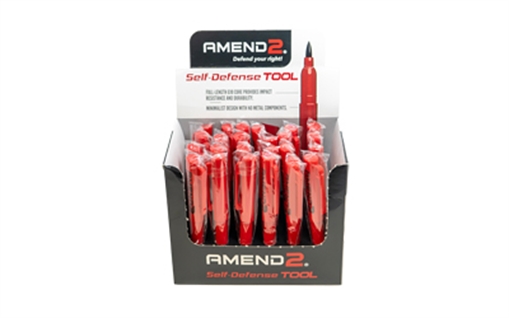 AMEND2 G10 RED REINFORCED SELF-DEFENSE TOOL POS DISPLAY ( 24 PENS PER DISPLAY ) SDTOOLDISP