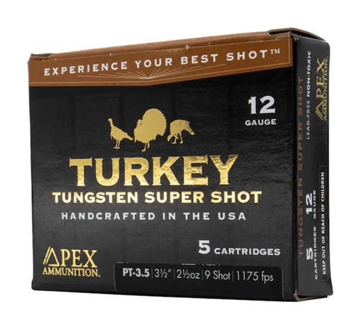 APEX AMMUNITION 12 GA 3.5" 2.5 OZ PREDATOR TSS #4 - 5 COUNT BOX PK35-2504