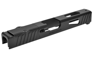 Rival Arms Sig P365 Optics Ready Slide - Recessed Slide Cuts, Front/Rear Serrations, Three Window Cuts For More Efficient Cooling and Airflow, Matte Black
