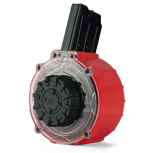 Armsco Shotgun Drum Magazine 20/rd Red with Black Parts BRDMRD01