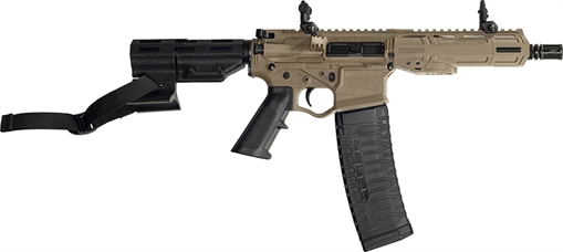 AMERICAN TACTICAL IMPORTS ALPHA MAXX HGA 5.56X45MM 7.5IN BARREL S60 60RD MAG FLAT DARK EARTH 7IN POLYMER MLK RAIL REAR BRACE 1/2X28 THREAD ATIGAX5567MLCFDE