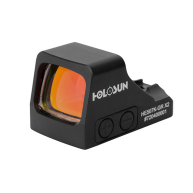 Holosun HE507K-GR X2 Green Dot - 32 MOA Ring & 2 MOA Dot, Black Color