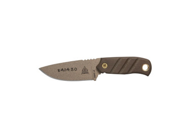 TOPS Knives Baja 3.0 EDC Fixed Blade Knife 3.0" 1095 Carbon Coyote Tan Blade - BAJA-03
