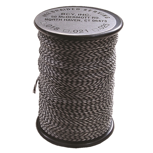 BCY 62 Braided Center Serving Black/White .018 100 yds. 035718019822