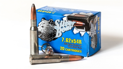 Bear Ammo 7.62x54R 203 Grain Bimetal Jacket 20 Round Box A754SPN-20