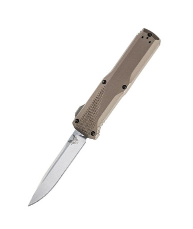 Benchmade Phaeton AUTO OTF Knife - 3.45" Satin S30V Drop Point Blade, FDE Aluminum Handles - 4600-1