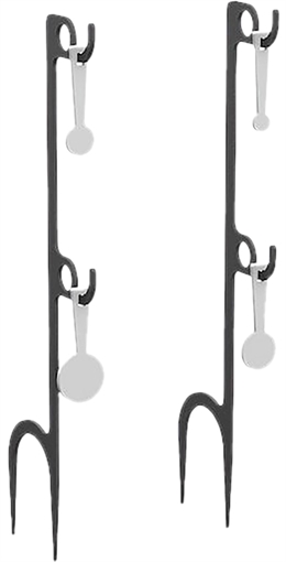 Birchwood Casey AR500 Gong, Rimfire Target Set, 1/4", 1-Hole, White, Includes 4 Round Steel Targets BC-41580
