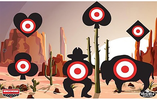 Birchwood Casey Dirty Bird Target Aces High 12" x 18" 6 Pack BC-35776