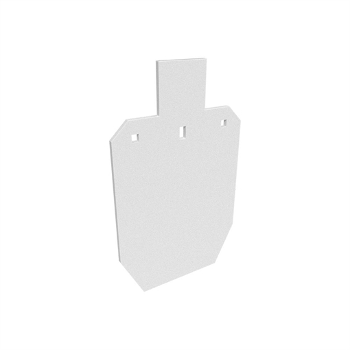 Birchwood Casey AR500 Gong, 2/3 IPSC Silhouette Target, Double Hang Hole, Powder Coat, White BC-47662