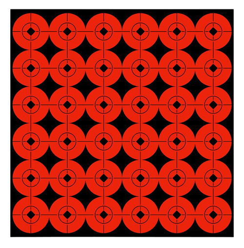 Birchwood Casey Target 360 Spots 1" Red Bullseye Adhesive 36/Page, 10 Page/Pack