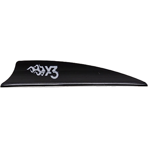 Bohning Bohning X3 Vanes Black 2.25 in. 100 pk. 101052BK225