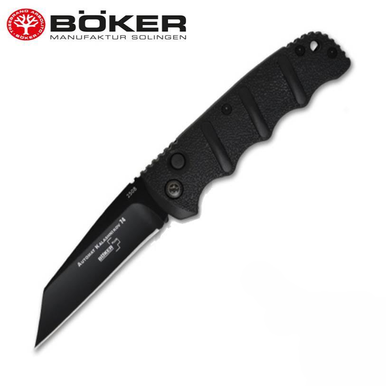 Boker Kalashnikov 74 Automatic Knife - 3.25" AUS-8 Black Blade, Wharncliffe, Black Handle
