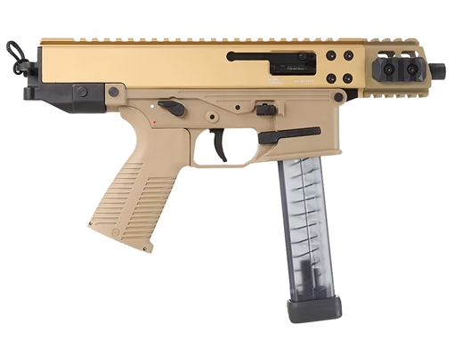 B&T Firearms GHM 9mm Luger 30+1 4.30" Black 3-Lug Threaded Barrel, Coyote Tan Cerakote Aluminum/Polymer Picatinny Rail Receiver, Polymer Grip, Ambidextrous BT-450008-CT