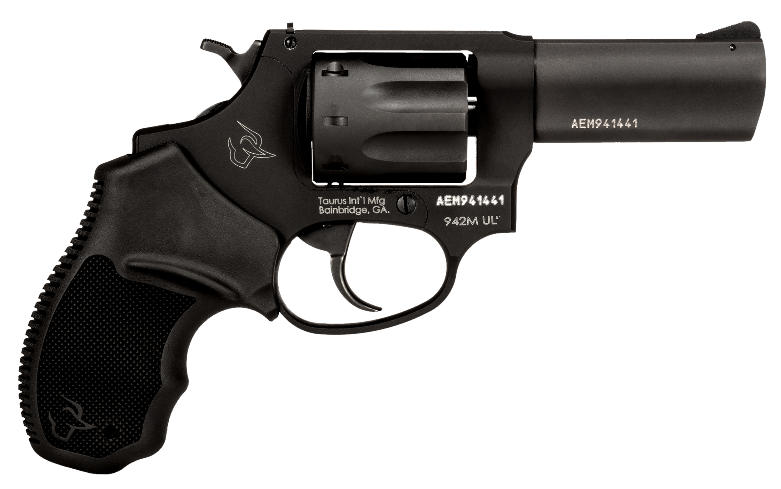 Taurus 942 Ultra-Lite Revolver 2942M031UL, 22 WMR, 3", Black Rubber Grip, Matte Black Finish, 8 Rd