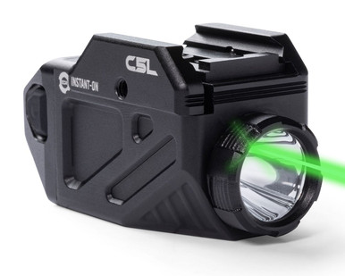 Viridian C5L Tactical Light with Green Laser - Universal Fit, Rechargeable Battery, 650 Lumens, Black