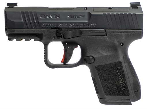Canik Mete MC9 *CA Compliant Micro-Compact Frame 9mm Luger 10+1 3.18" Steel Barrel, Black Cerakote Optic Ready/Serrated Steel Slide, Black Polymer Frame w/Picatinny Rail, Textured Grip HG7651CA-N