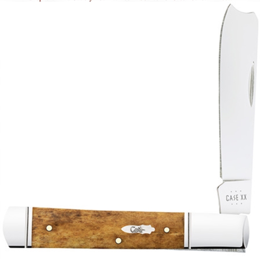 CASE KNIVES RAZOR FLUTED BOLSTERS 37/8" 1BL ANTIQUE BONE 58211