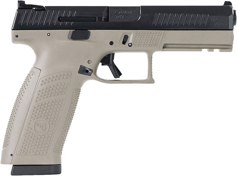 CZ P-10 F Semi-Auto Striker Fire Pistol 89541, 9mm, 4.5", Interchangeable Backstrap, Flat Dark Earth Finish, 19 Rd