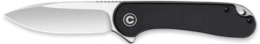CIVIVI KNIFE ELEMENTUM 2.96" BLACK G10/SATIN D2 CLAM PACK C907ACP