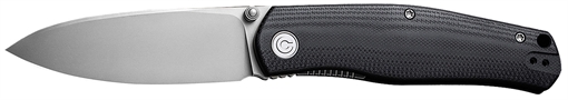 Civivi Knives Sokoke EDC 3.35" Folding Drop Point Plain Bead Blasted 14C28N Steel Blade, Black G10 Handle C22007-1