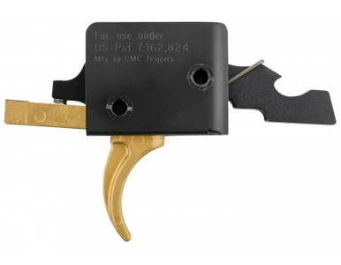 CMC Triggers Single Stage Curved Trigger - Gold