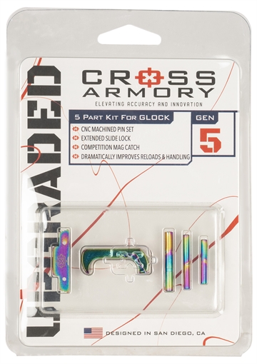 Cross Armory 3 Piece Upgrade Kit Glock Gen5 Rainbow Aluminum CRG5OKRB